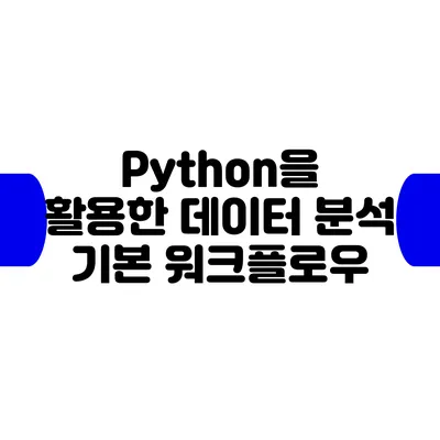 Python을 활용한 데이터 분석 기본 워크플로우